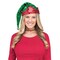 Fun World Red and Green Adult Sequin Santa&#x27;s Helper Hat Christmas Costume - One Size